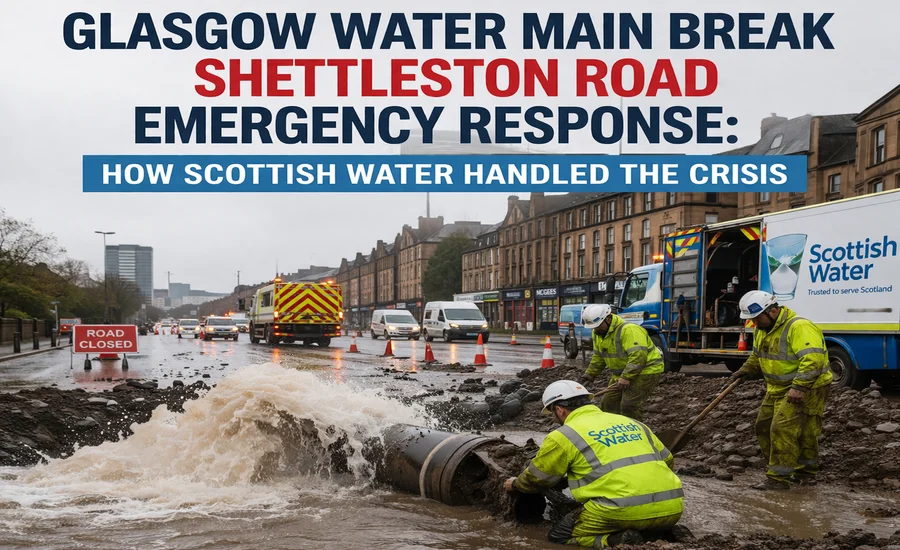 Glasgow Water Main Break Shettleston Road