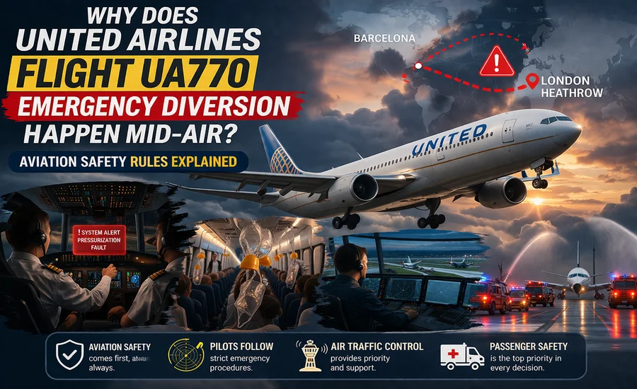 United Airlines Flight UA770 Emergency Diversion