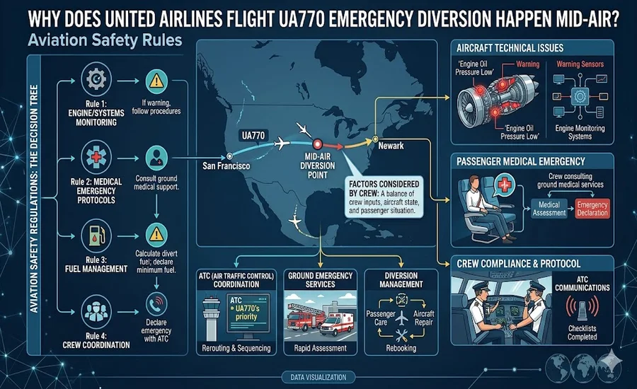 United Airlines Flight UA770 Emergency Diversion