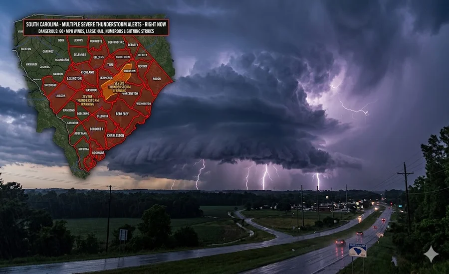 Dangerous Is Multiple Severe Thunderstorm Alerts Issued For South Carolina Counties