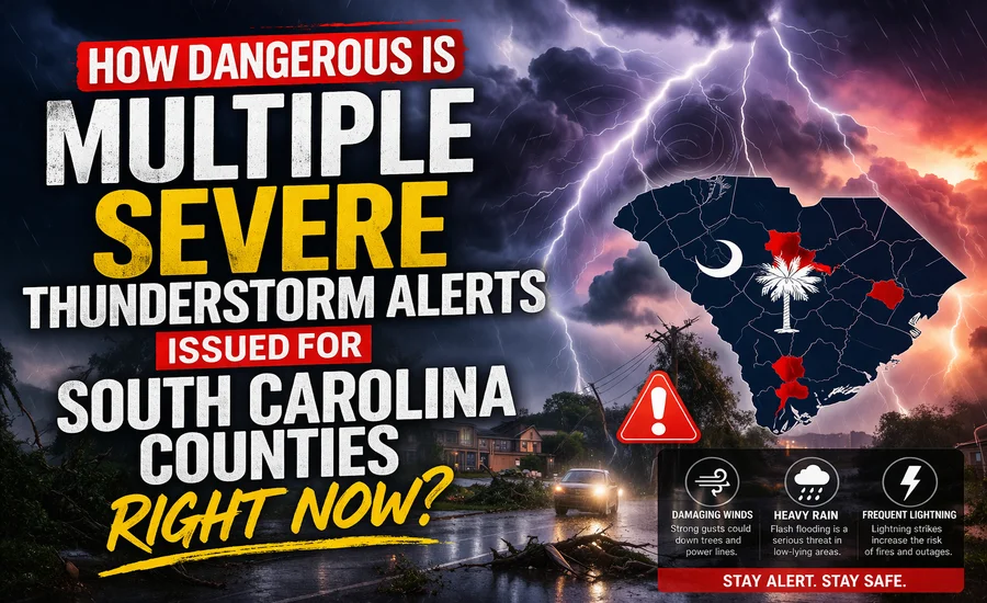 Dangerous Is Multiple Severe Thunderstorm Alerts Issued For South Carolina Counties